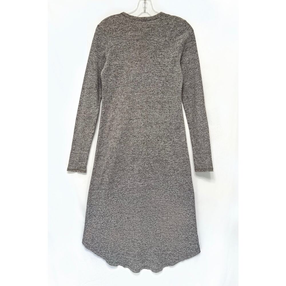 Grey Rib Knit Long Cardigan Extra Small - Picture 3 of 7